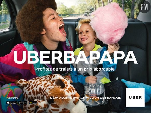 Uberapapa : Première campagne de publicité d'Uber