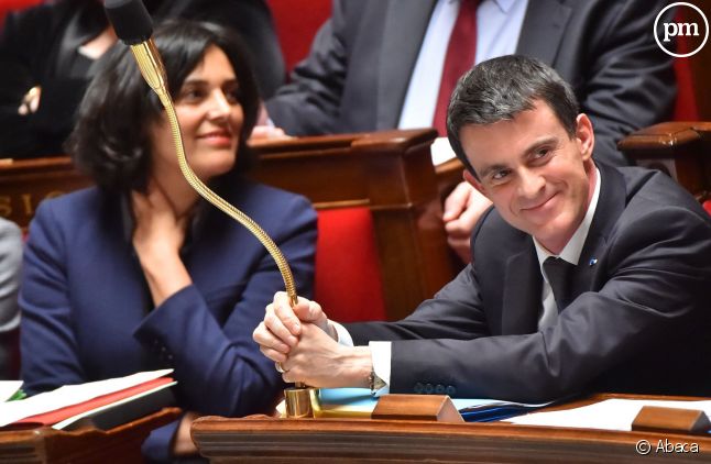 Myriam El Khomri et Manuel Valls.