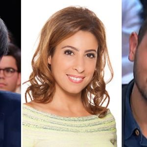 David Pujadas, Léa Salamé et Karim Rissouli.