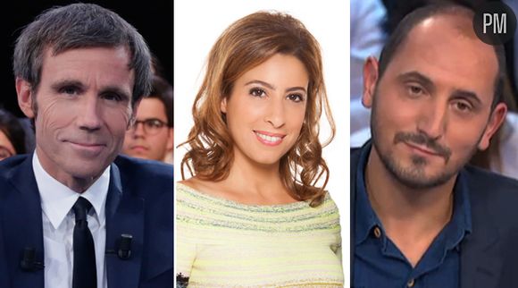 David Pujadas, Léa Salamé et Karim Rissouli.