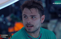 Echange tendu entre Wawrinka et Tsonga.