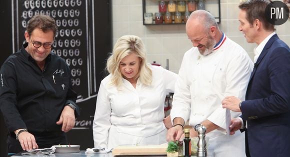 Michel Sarran, Hélène Darroze, Philippe Etchebest et Stéphane Rotenberg dans "Top Chef 2017"