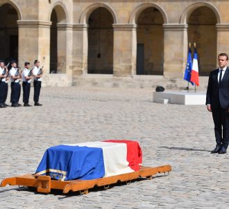 Emmanuel Macron lors de la cérémonie d'hommage à Simone...