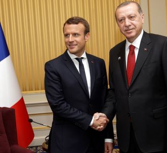 Emmanuel Macron et Recep Tayyip Erdogan.