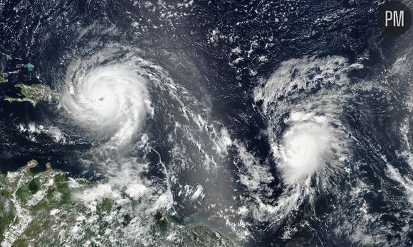 Le cyclone Irma vu d'un satellite.