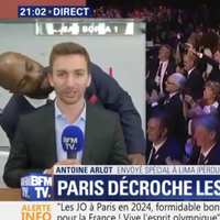 Teddy Riner perturbe un duplex de BFMTV