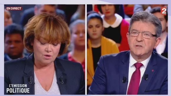 Clash dans "L'émission politique" entre Nathalie Saint-Cricq et Jean-Luc Mélenchon