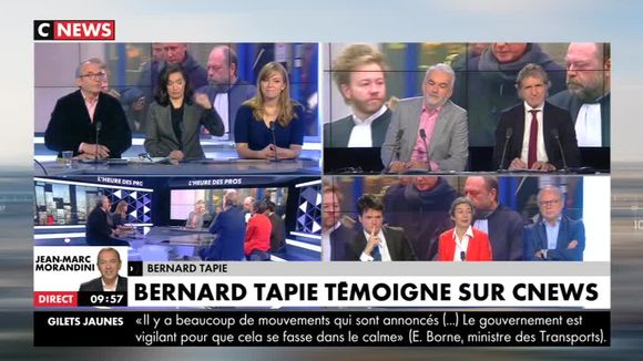 CNews : Bernard Tapie appelle Pascal Praud en direct pour le recadrer