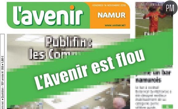 A la Une de "L'Avenir" ce vendredi