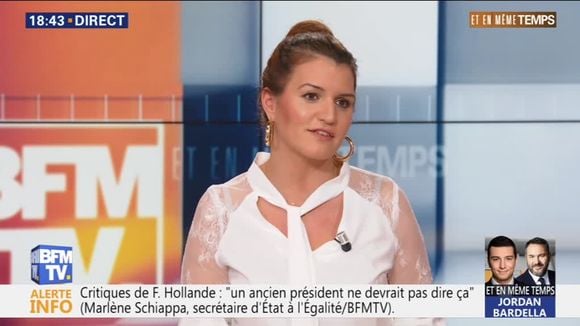 Marlène Schiappa sur le plateau de BFMTV