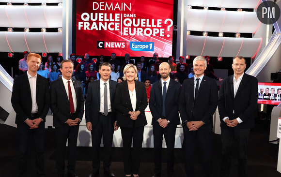 Les chefs de parti réunis sur le plateau de CNews