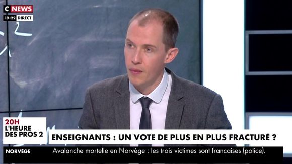 CNews : Dimitri Pavlenko s'emmêle les pinceaux en présentant un sondage sur le vote enseignant