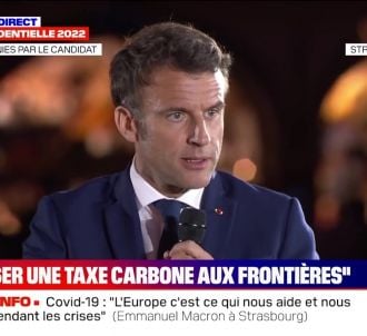 Emmanuel Macron en meeting à Strasbourg