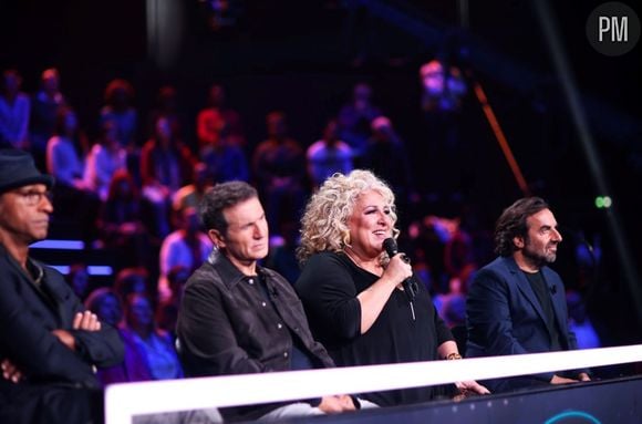 Le jury des quatre fantastiques sur le plateau des 20 ans de la "Nouvelle star" sur M6.