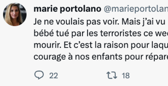 Marie Portolano annonce son retrait de X, le nouveau nom de Twitter.