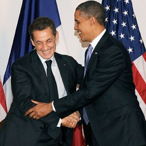 Nicolas Sarkozy et Barack Obama.