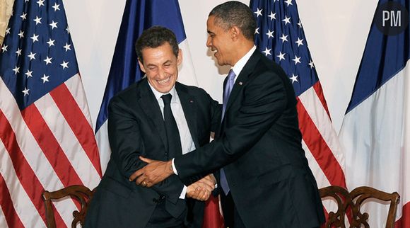 Nicolas Sarkozy et Barack Obama.