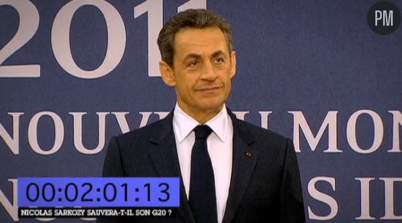 Nicolas Sarkozy attend (patiemment) le président chinois.