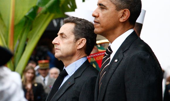 Nicolas Sarkozy et Barack Obama au G20 à Cannes.