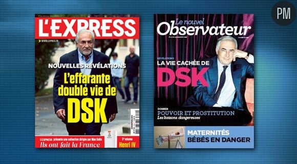 Les Unes du Nouvel Observateur et de L'Express.