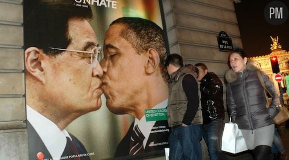 Une des publicités Benetton mettant en scène Barack Obama