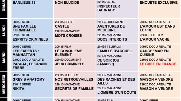 Tous les programmes de la télé du 14 au 20 janvier