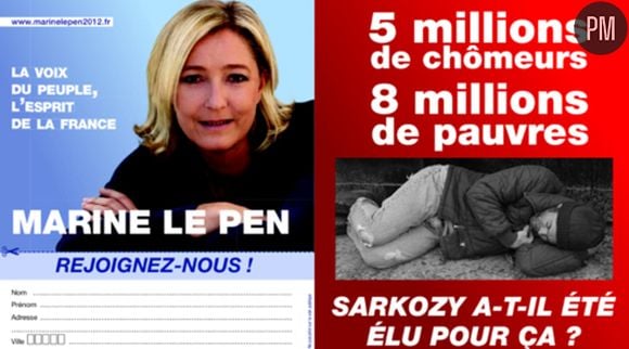 L'affiche de campagne de Marine Le Pen.