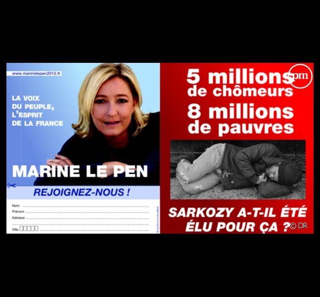 L'affiche de campagne de Marine Le Pen.