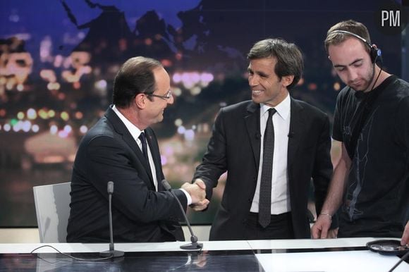 François Hollande interrogé par David Pujadas, le 29 mai 2012.