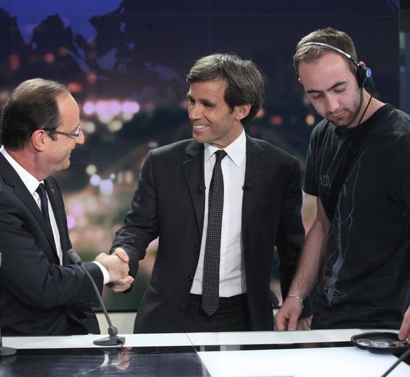 François Hollande interrogé par David Pujadas, le 29 mai 2012.