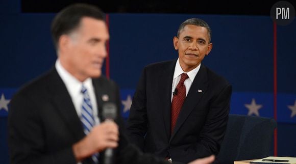 Mitt Romney et Barack Obama, lors du deuxième débat présidentiel.