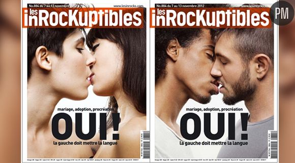 La double Une des Inrocks consacrée au mariage gay.