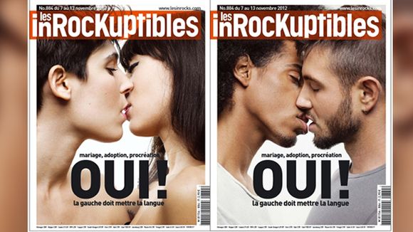 "Les Inrocks" dit "Oui" au mariage pour tous : "La gauche doit mettre la langue"