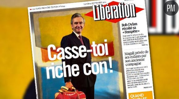 La Une à 700.000 euros de Libération, les 10 et le 11 septembre 2012.