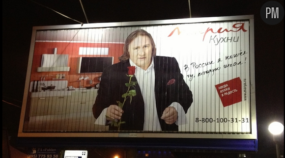 Gérard Depardieu fait une pub' pour un cuisiniste russe