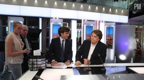 Bernard Tapie et David Pujadas hier soir