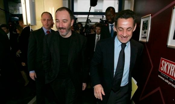 Pierre Bellanger et Nicolas Sarkozy à Skyrock en 2007