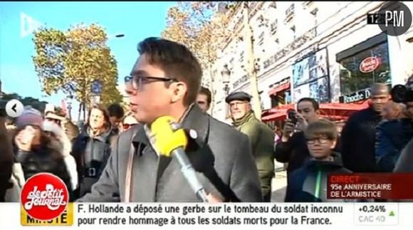 Thibault lors des cérémonies du 11 novembre dernier