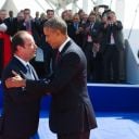 Barack Obama et François Hollande lors du 70e anniversaire du Débarquement