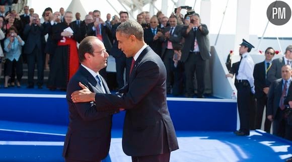 Barack Obama et François Hollande lors du 70e anniversaire du Débarquement