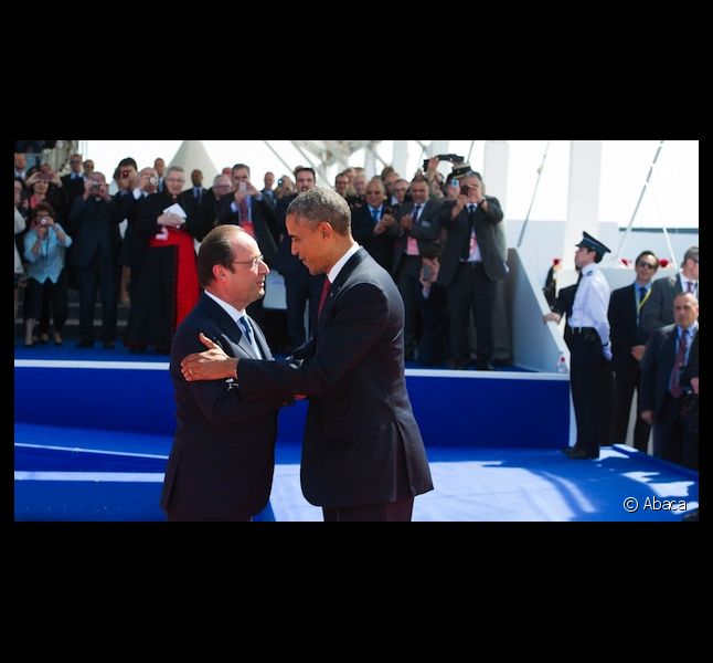 Barack Obama et François Hollande lors du 70e anniversaire du Débarquement