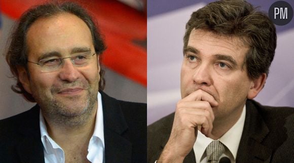 Xavier Niel, patron de Free et Arnaud Montebourg, ministre.