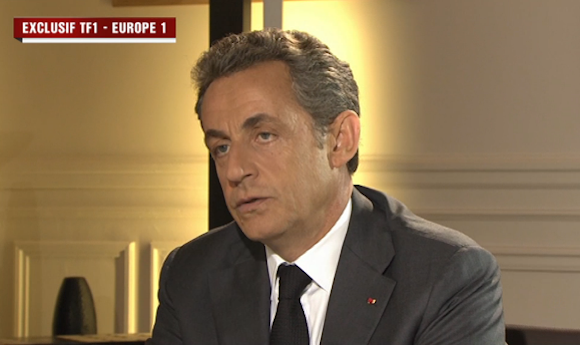 Nicolas Sarkozy, hier, au 20 Heures de TF1.