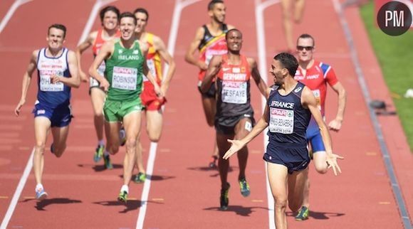 Mahiedine Mekhissi a gardé son maillot lors de sa victoire sur 1.500m.