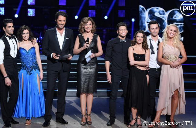 Sandrine Quétier et Vincent Cerutti et les trois couples de finalistes