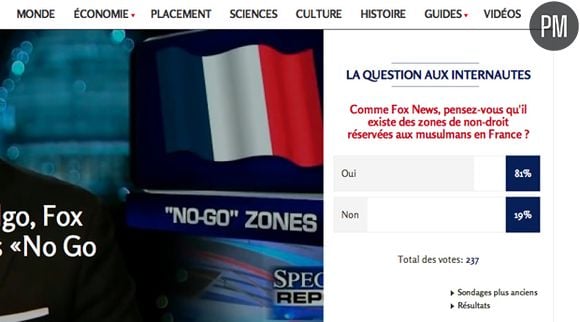 Le sondage mis en ligne sur le site de l'hebdomadaire "Valeurs Actuelles".