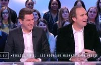 Matthieu Pigasse et Xavier Niel dans "Le Grand Journal" de Canal+.