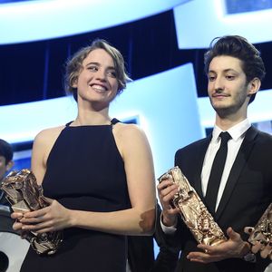 Adèle Haenel, Pierre Niney et Kristen Stewart lors de la 40ème Cérémonie des César