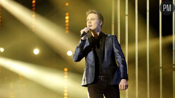 Mathieu, hier soir, lors de la finale de "Nouvelle Star".
