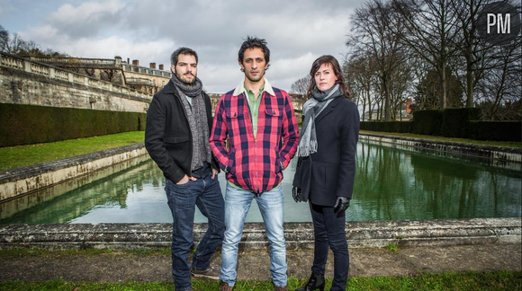 Clément Manuel, David Kammenos et Anne Caillon dans "Falco"